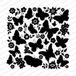 Impression Obsession - Cover-A-Card - Cling Mount Rubber Stamp - Butterfly Garden