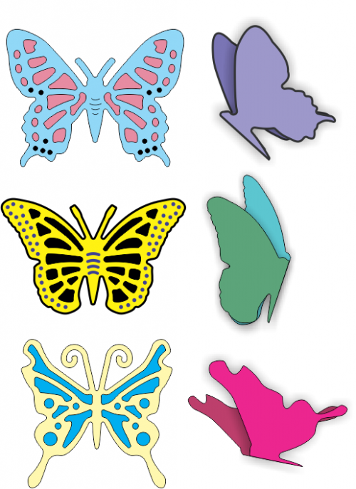 Cheery Lynn Designs Die - Small Exotic Butterfly with Angel Wings