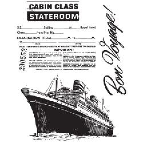 Tim Holtz - Collection - Stampers Anonymous - Cling Rubber Stamp Set - Artful Voyage