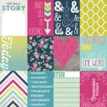 My Mind's Eye - Cut & Paste - Story - Cards  - 12" x 12" Double Sided Patterned Paper