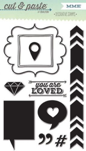 My Mind's Eye - Cut & Paste - Loved - Decorative Stamps