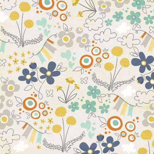 My Mind's Eye - Cut & Paste - Bliss - Delight  - 12" x 12" Double Sided Patterned Paper