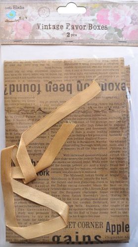 Little Birdie - Newsprint Goodie Bag Large 2pcs Gift Box
