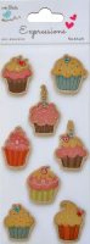 Little Birdie - Kraft Printed Cupcake 8pcs Expressions