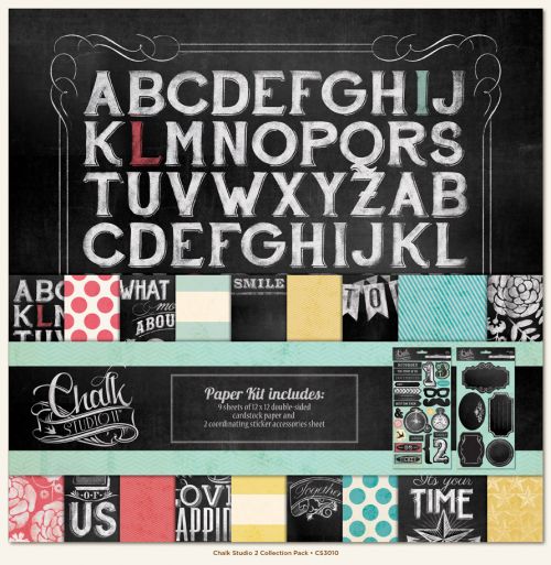 My Mind's Eye - Chalk Studio 2 - Paper & Accessories Kit