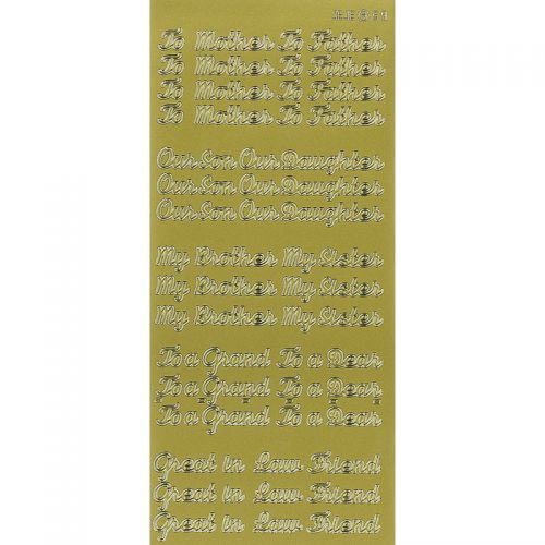 Peel Off Stickers - Thinking of You - Gold