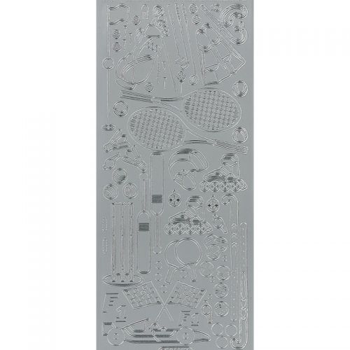 Peel Off Stickers - Sport - Silver
