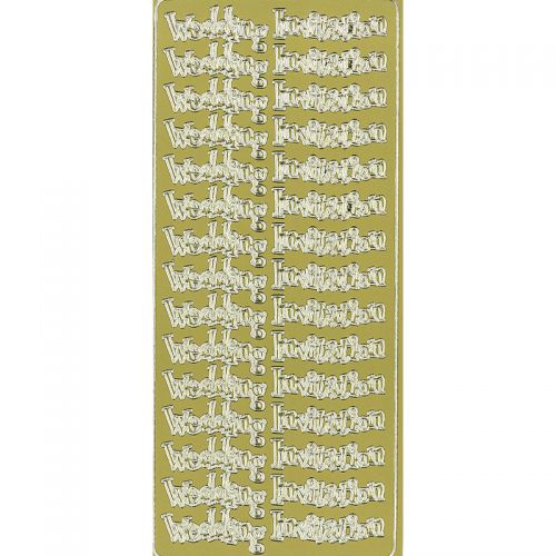 Peel Off Stickers - Wedding Invitation Gold
