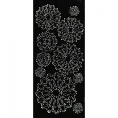 Peel Off Stickers - Pointed Doilies - Black
