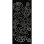 Peel Off Stickers - Pointed Doilies - Black
