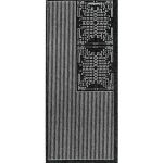 Peel Off Stickers - Lines - Silver Edge/Black Glitter with Corners