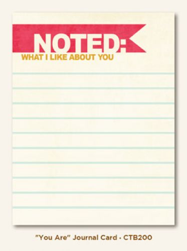 My Minds Eye - Collectable - You Are - Journal Card