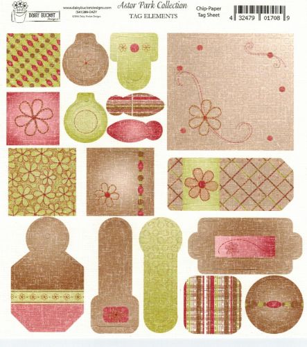 Daisy Bucket Designs - Aster Park Collection - Tag Elements - 8" x 8"