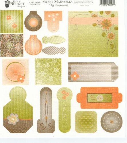 Daisy Bucket Designs - Sweet Marabella - Tag Elements - 8" x 8"