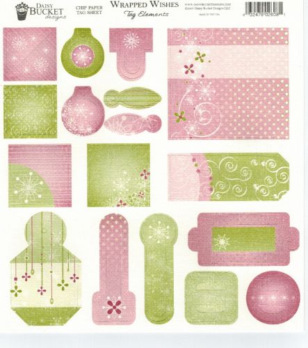 Daisy Bucket Designs - Wrapped Wishes - Tag Elements - 8" x 8"