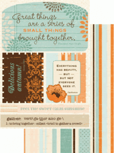Authentique - Gathering - Double - Sided Cardstock Die-Cuts 4"X6" Excerpts Quotes