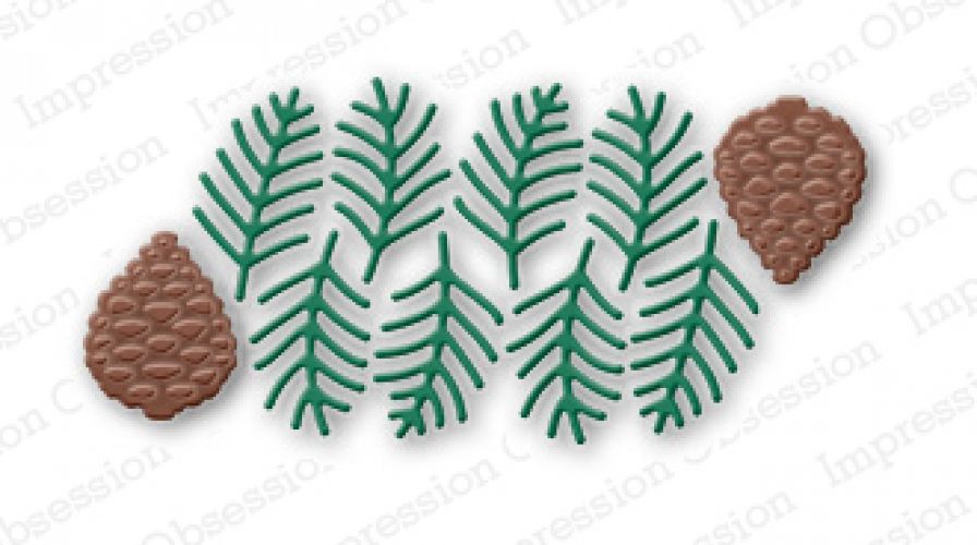 Impression Obsession - Die - Pine Sprig Cluster