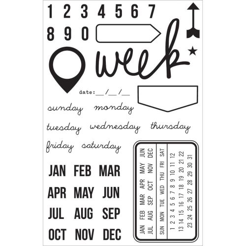 Simple Stories - DIY - Design it Yourself - Stamps 4"X6" - Date