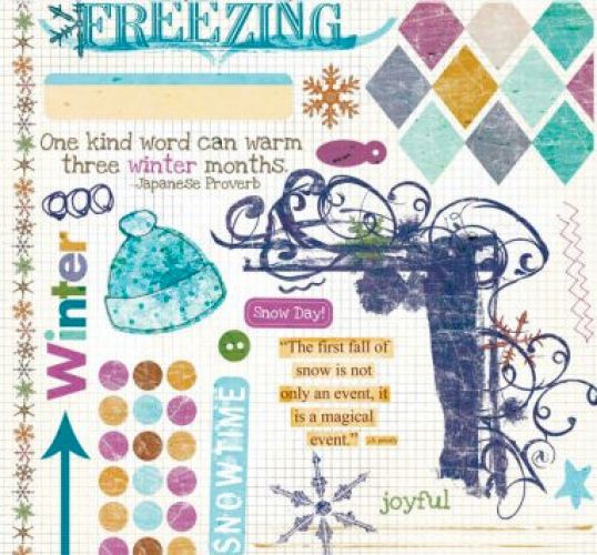 Fancy Pants - Arctic Chill Rubons -  8" x 8"