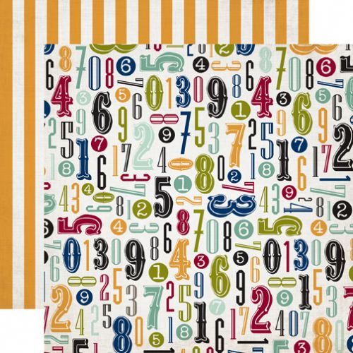 Echo Park Paper Company - Getaway Collection - 12x12" Paper - Numbers