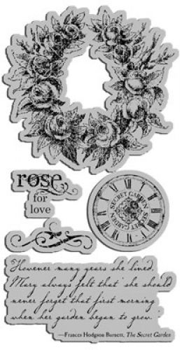 Graphic 45 - Secret Garden Collection - Cling Rubber Stamps - Secret Garden 2