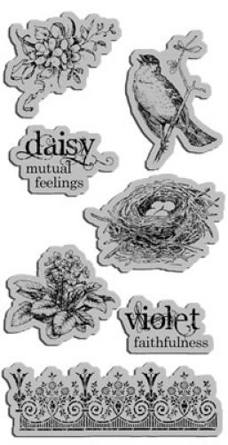 Graphic 45 - Secret Garden Collection - Cling Rubber Stamps - Secret Garden 3