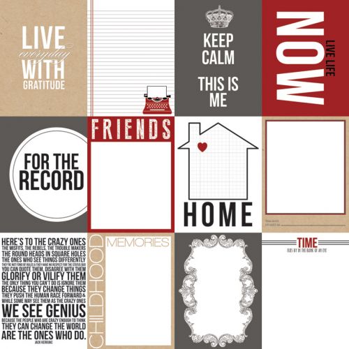 Teresa Collins Designs - Hello My Name Is - Record - 12 x 12 Double Sided Patterned Paper