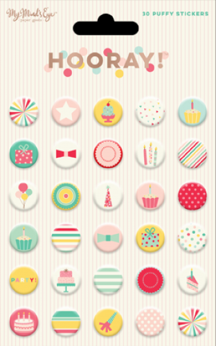 My Mind's Eye - Hooray Puffy Stickers