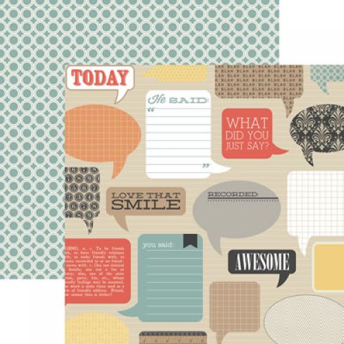 Teresa Collins Designs - He Said -  Quotes  12x12 Paper