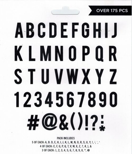 My Mind's Eye - All Things - Alphas & Numbers Black - Die Cuts