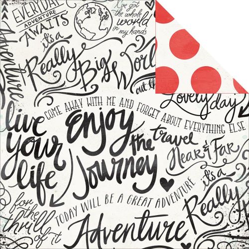 My Mind's Eye - Jubilee Collection - Mint Julep Journey Adventure 12 x 12 Double Sided Patterned Paper