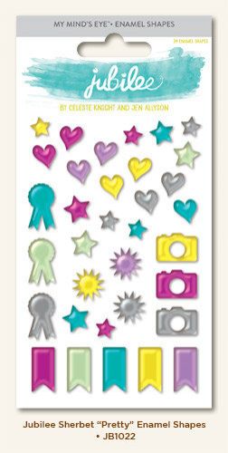 My Mind's Eye - Sherbet Jubilee Collection - Pretty Enamel Shapes