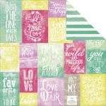 My Mind's Eye - Sherbet Jubilee Collection - Pretty Quotes 12 x 12 Double Sided Patterned Paper