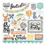 My Mind's Eye - Tangerine Jubilee Collection - Fantastic 12x12 Chipboard