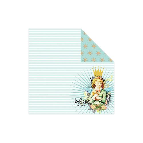 My Minds Eye - Just Sayin' Collection by Rhonna Farrer - Believe Glittered Paper