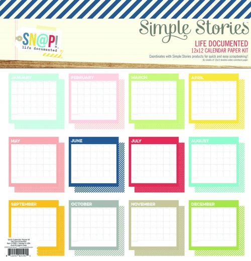 Simple Stories - Life Documented - Calendar Paper Kit