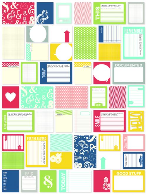 Simple Stories - Life Documented - Journaling Card Set