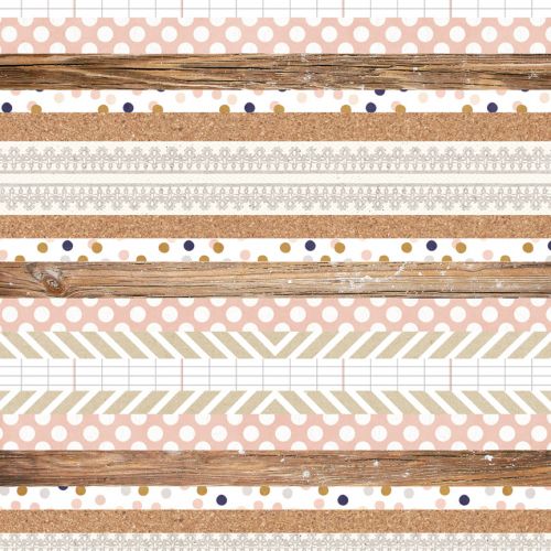Teresa Collins Designs - Life Emporium Collection - Multi Stripe Paper
