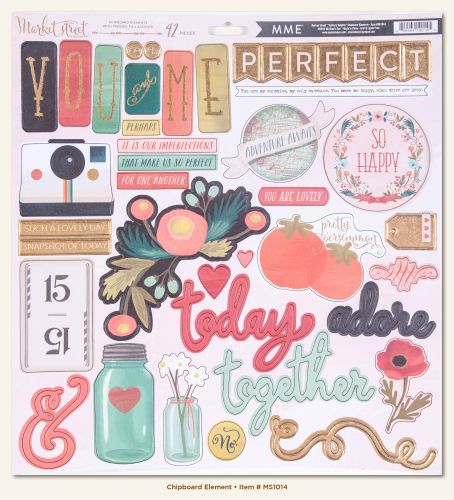 My Mind's Eye - Market Street - Ashbury Heights - Chipboard Elements