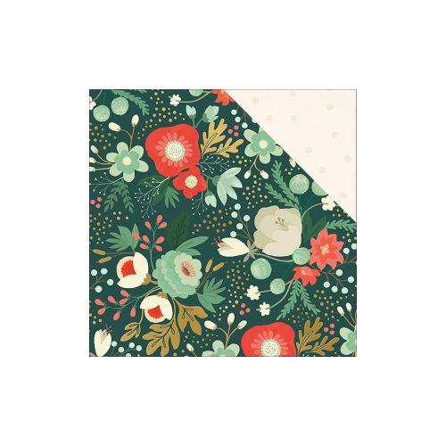 My Minds Eye - Christmas on Market Street - 12x12 Gold Foiled Paper - Merry & Bright