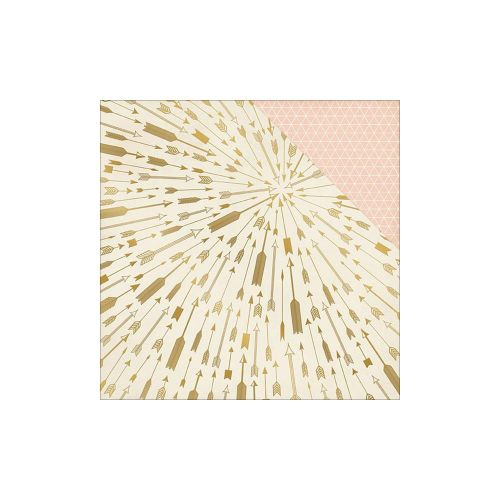 My Minds Eye - My Story - 12x12 Gold Foiled Paper - Take Aim