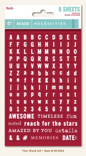 My Mind's Eye - Necessities - Reds Tiny Word/Alphas