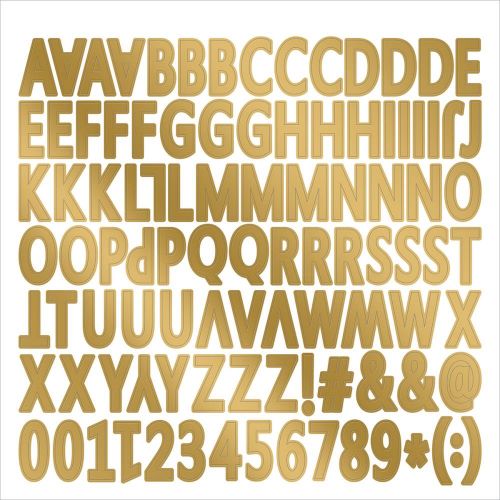 My Minds Eye - Niche - On Trend 12x12 Gold Foiled Chipboard Sticker Alpha