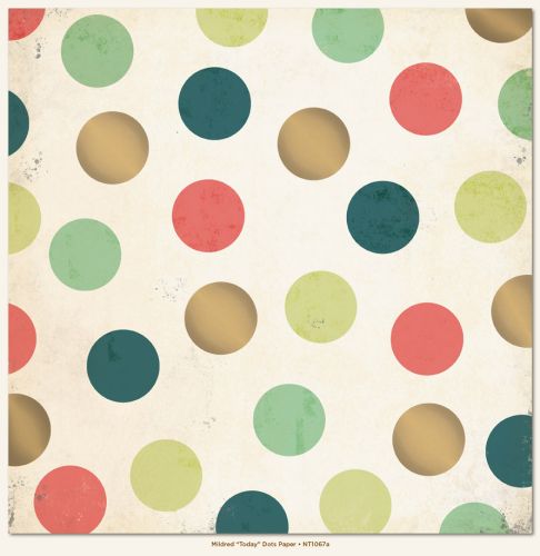 My Mind's Eye - Now and Then - By Jen Allyson - Today Dots 12 x 12 Double Sided Patterned Paper