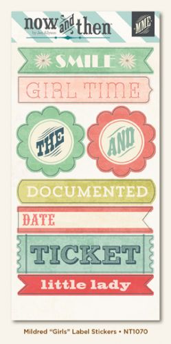 My Mind's Eye - Now and Then - By Jen Allyson - Girls Label Stickers