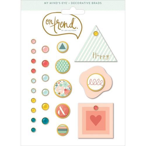 My Minds Eye - On Trend - Cool Decorative Brads