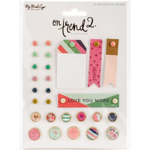 My Minds Eye - On Trend 2 - Decorative Brads 27/Pkg