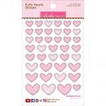 Bella Blvd - Puffy Hearts Stickers 4.25"X6" - Cotton Candy Mix