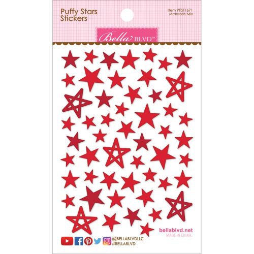 Bella Blvd - Puffy Stars Stickers 4.25"X6" - McIntosh Mix