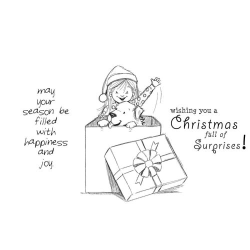 Unity Stamps - Phyllis Harris Cling Rubber Stamp Set 5.5"X7.25" - Christmas Surprise